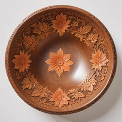 Antique Carved Wooden Bowl
