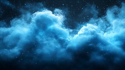 Night sky, dark clouds, starry background, cosmic scene, ideal for fantasy art.
