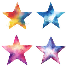 Obraz premium Colorful star illustrations abstract art digital design vibrant background creative concept
