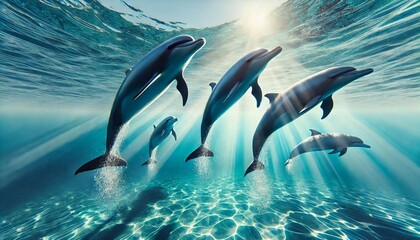 dolphin jumping in water