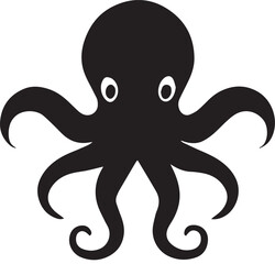 octopus icon black silhouette