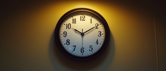 Animation of an analogue wall clock rotating through the hours