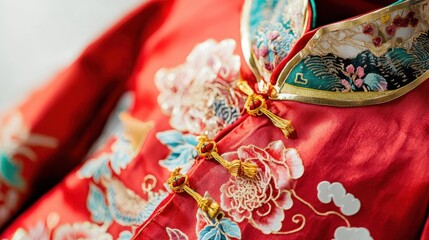 Fototapeta premium Traditional Chinese Festive Costume for Children