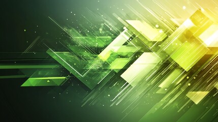 Abstract green eco arrows background with bright green and turquoise pop art retro elements, halftone comic style