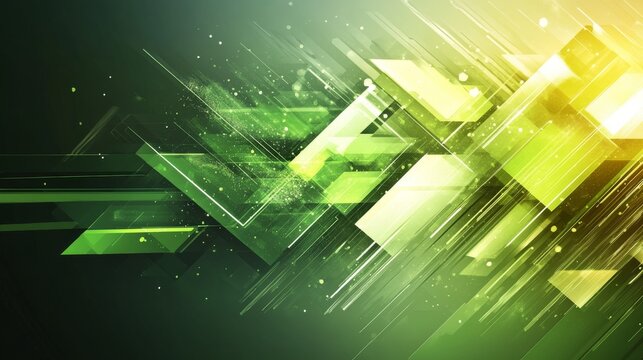 Abstract green eco arrows background with bright green and turquoise pop art retro elements, halftone comic style