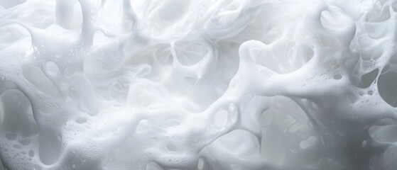 Naklejka premium The image is a white foam with a lot of holes in it