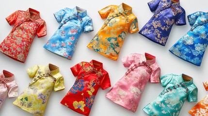 Colorful Cheongsams for Children's Festival Attire