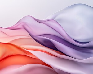 Fototapeta premium Abstract Swirling Fabric Texture Pastel Purple Pink and Orange Hues