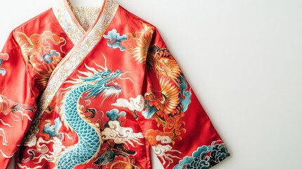 Naklejka premium Elegant Robe for Chinese New Year Celebration