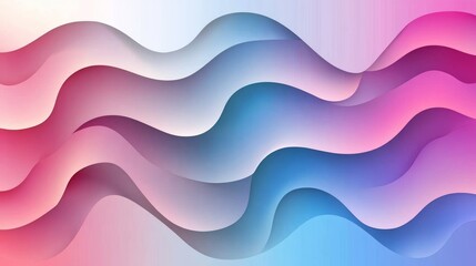 Abstract gradient flowing geometric pattern background in trendy colors for poster or cover design, modern minimalist wave shape for brochure template