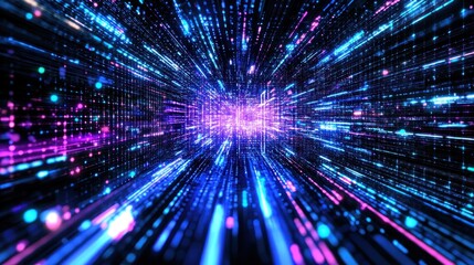 Digital Tunnel: A Journey Through Neon Lights