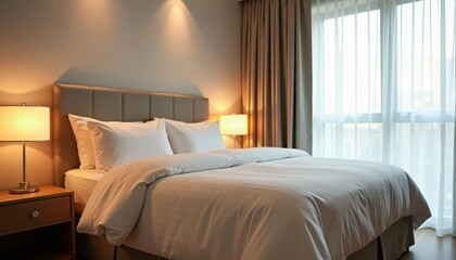 Stock photo depicts a contemporary kitchen with a large island shiny appliances and ample natural light making the space look fresh and functional.