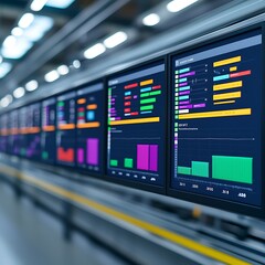 Real-time fabric management and textile logistics dashboard in industrial environment optimizing supply chain insights