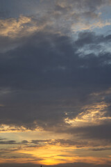 Fototapeta premium The Cloud Sky and my eyes are resting In the desert of Kuwait