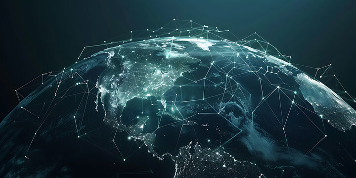 arth Map with Continents and Oceans  Geographical Representation