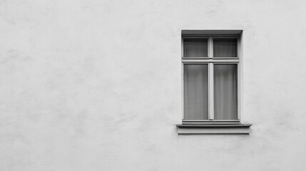 Small window on a plain white wall.