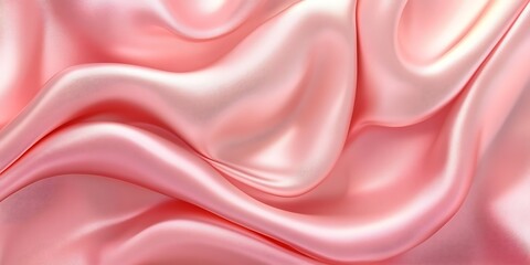 Obraz premium Pink silk fabric background with soft folds.