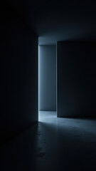 Futuristic corridor with AI detection features.