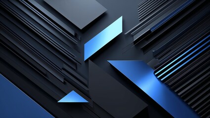 Phoenix 10 Black and Blue Abstract Modern Background with Smooth Gradients and Bold Artistic Expression