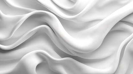 Obraz premium White silk fabric texture, wavy folds, close-up, background abstract, design.