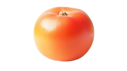 Ripe orange tomato isolated on transparent background, perfect for healthy recipes