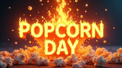Popcorn day celebration local theater event highlights festive atmosphere enthusiastic crowd fun concept