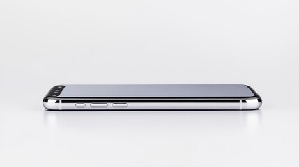 Slim Modern Smartphone on Minimalistic Background with Clean Lines