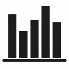 Bar Chart Icon Vector Silhouette
