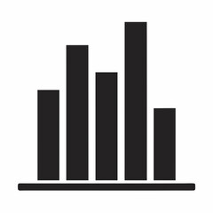 Bar Chart Icon Vector Silhouette