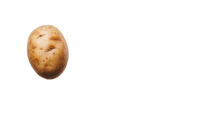 Fototapeta premium Single potato on transparent background, ready for cooking or farming