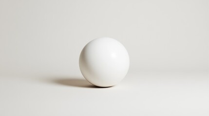 Single white egg on a white background.