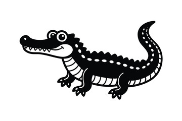 crocodile-cartoon-coloring-page-illustration
