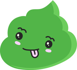 Cute kawaii wasabi illustration.