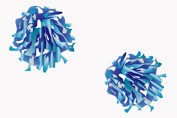 Set of multicolored pom-poms vector.
