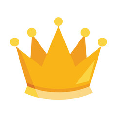 Golden Crown Vector Illustration - Cartoon Clipart & Line Art Design for Digital Use.eps