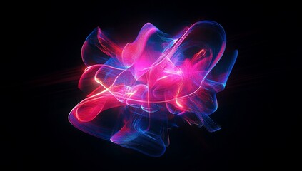 Obraz premium Abstract glowing pink blue energy swirl.