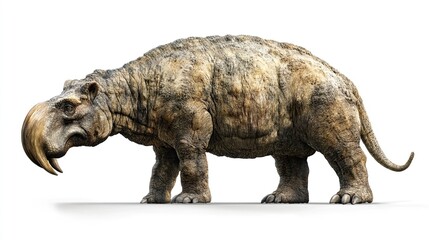 Obraz premium The extinct Paraceratherium, a large herbivorous mammal 