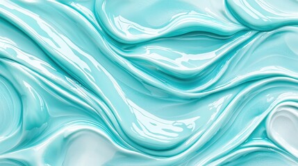 Bright Turquoise Water Texture in Smooth Flowing Patterns