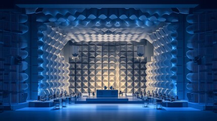 Obraz premium Subsonic Flow Visualization in High-Tech Lab Environment
