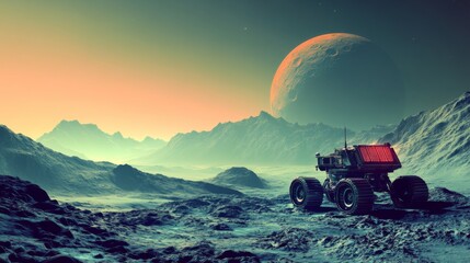 Autonomous Vehicles Exploring Volcanic Landscapes on Moon