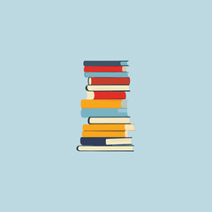 Elegant Illustration Of Bunch Of Books Vector