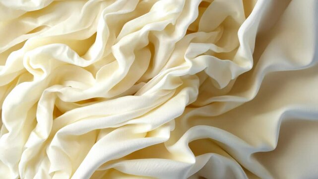 Soft white fabric with intricate folds showcases texture and depth in textile arts