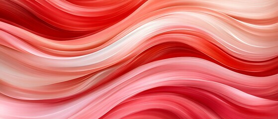 Fototapeta premium Abstract red and pink wavy background.