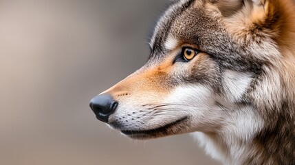 Fototapeta premium a wolf with a black nose