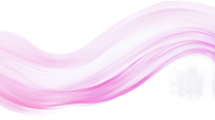 Pink brush stroke creating a gentle wave on transparent background