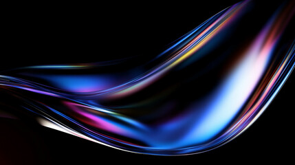 Abstract minimalist design, colorful glass shape, 3d render