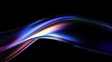 Abstract minimalist design, colorful glass shape, 3d render