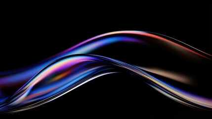 Abstract minimalist design, colorful glass shape, 3d render