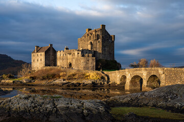 Eilean Donan Castle at sunrise, Scotland