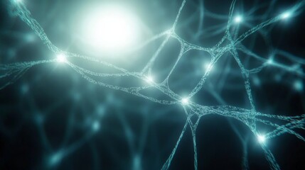 Digital Interface with Glowing Effects on White Background